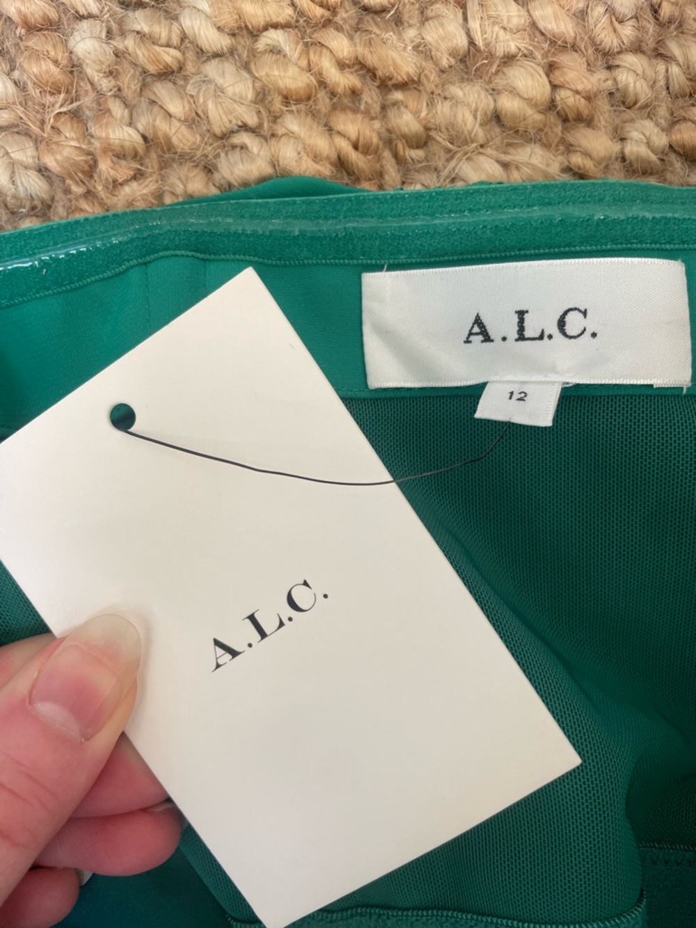 ALC Wynn Gown Emerald Green Serpent Formal Maxi Dress Size 12 NWT - Picture 4 of 14